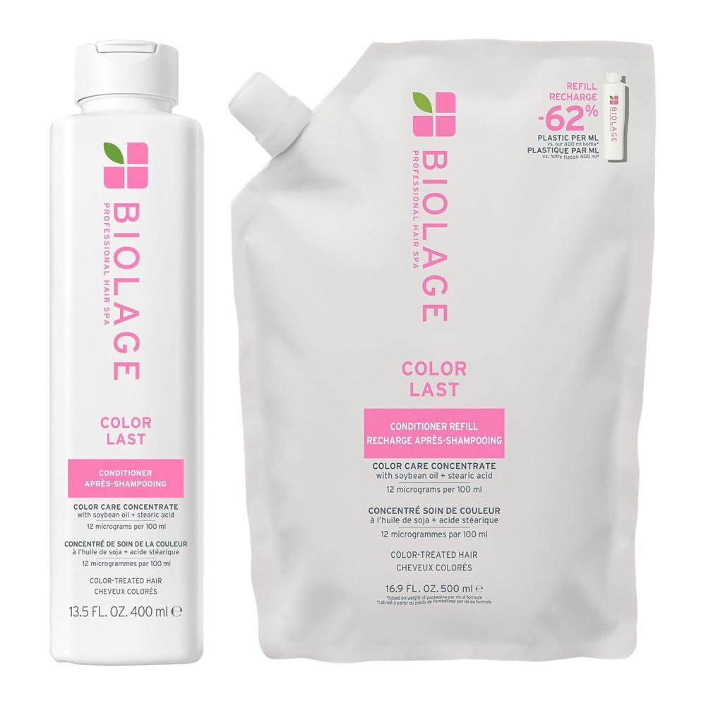 image:imageBiolage Color Last Conditioner and Refill Conditioner Set  Protects amp Preserves Color Treated Hair Adds Shine With Soybean Oil amp Stearic Acid Paraben amp Mineral OilFree