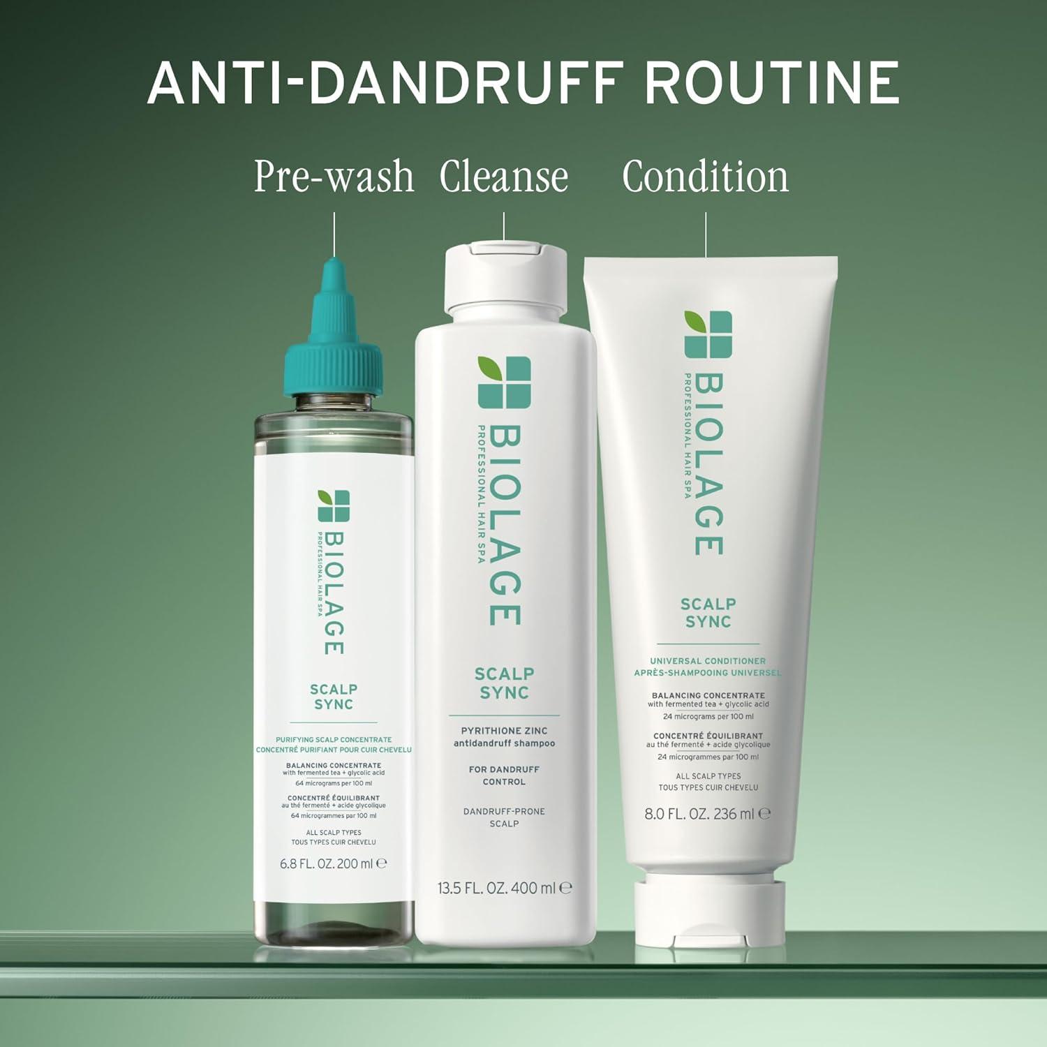 image:imageBiolage Scalp Sync AntiDandruff Shampoo Controls Itchy Scalp Deeply Cleanses Moisturizing Dandruff Treatment With Zinc Pyrithione Vegan amp CrueltyFree 135 Fl Oz338 Fl Oz Pack of 1