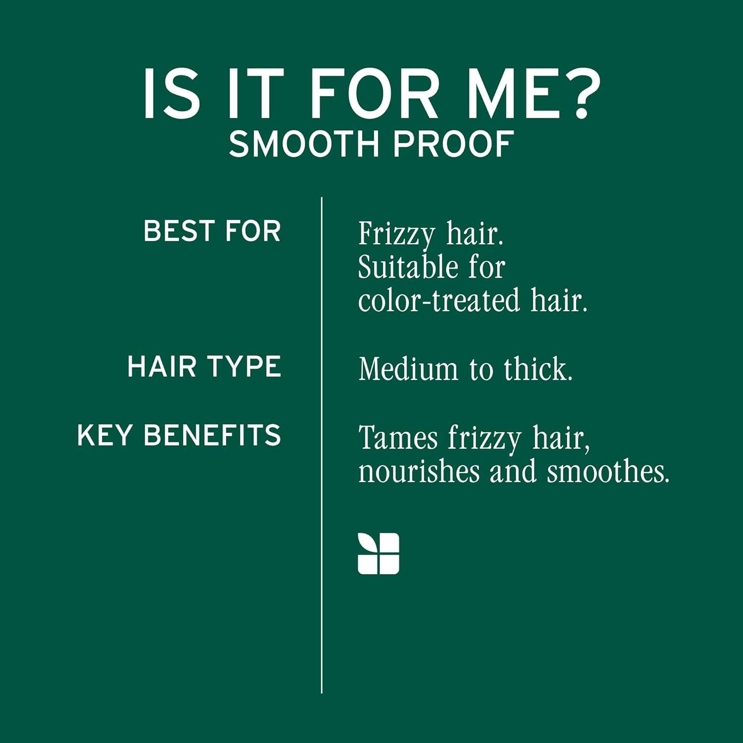 image:imageBiolage Smooth Proof Shampoo amp Conditioner Set For All Frizzy Hair Types Cleanses Smooths amp Controls Frizz Hydrates and Adds Shine Paraben amp SiliconeFree338 Fl Oz