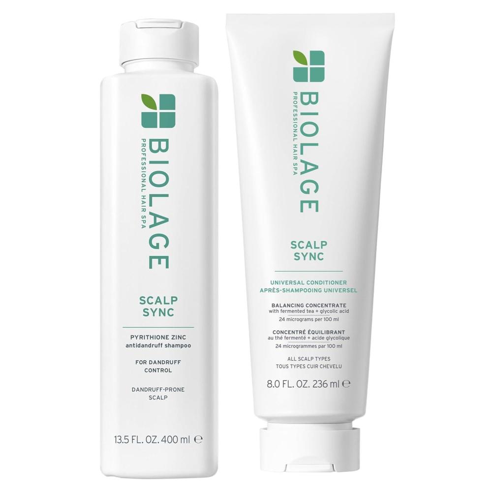 image:imageBiolage Scalp Sync AntiDandruff Shampoo amp Universal Conditioner Set  Targets Dandruff Controls The Appearance of Flakes amp Relieves Scalp Irritation Scalp Treatment System ParabenFree Vegan135 Fl Oz