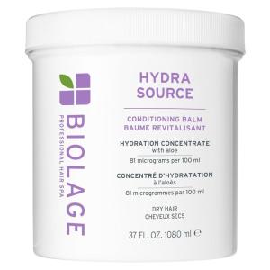 Biolage Hydra Source Conditioning Balm – Moisturizes, Detangles & Adds Softness, For Dry Hair, Infused with Fermented Aloe & Micro-Filtered Hyaluronic Acid, Vegan & Paraben-Free(37 Fl Oz (Pack of 1))