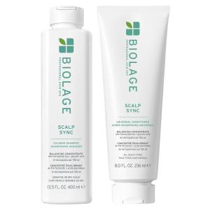 Biolage Scalp Sync Calming Shampoo and Universal Conditioner Set – Gently Cleanses Dry & Sensitive Scalps, Hydrates & Soothes, Fermented Tea Blend & Glycolic Acid, Vegan & Paraben-Free