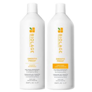 Biolage Smooth Proof Shampoo & Conditioner Set – For All Frizzy Hair Types, Cleanses, Smooths & Controls Frizz, Hydrates and Adds Shine, Paraben & Silicone-Free(33.8 Fl Oz)