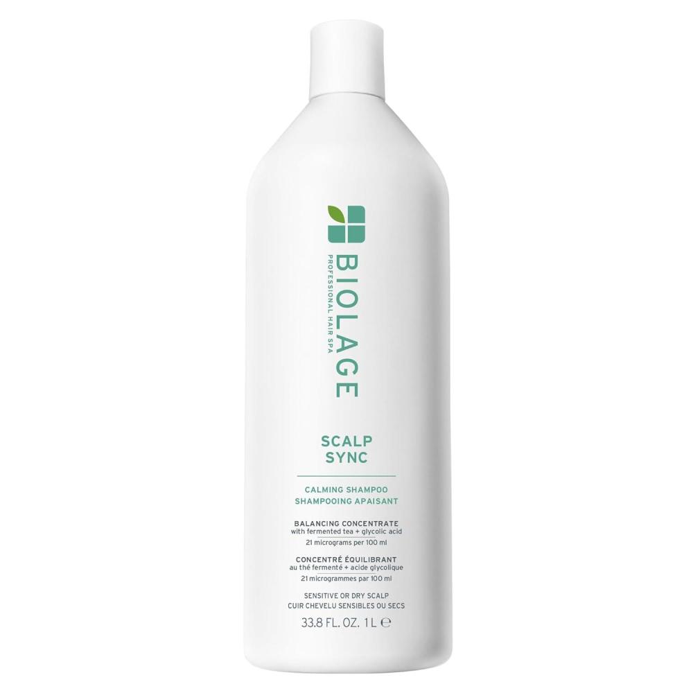 image:imageBiolage Scalp Sync Calming Shampoo Gently Cleanses Dry amp Sensitive Scalps Hydrates amp Soothes Fermented Tea Blend amp Glycolic Acid Vegan amp ParabenFree338 Fl Oz