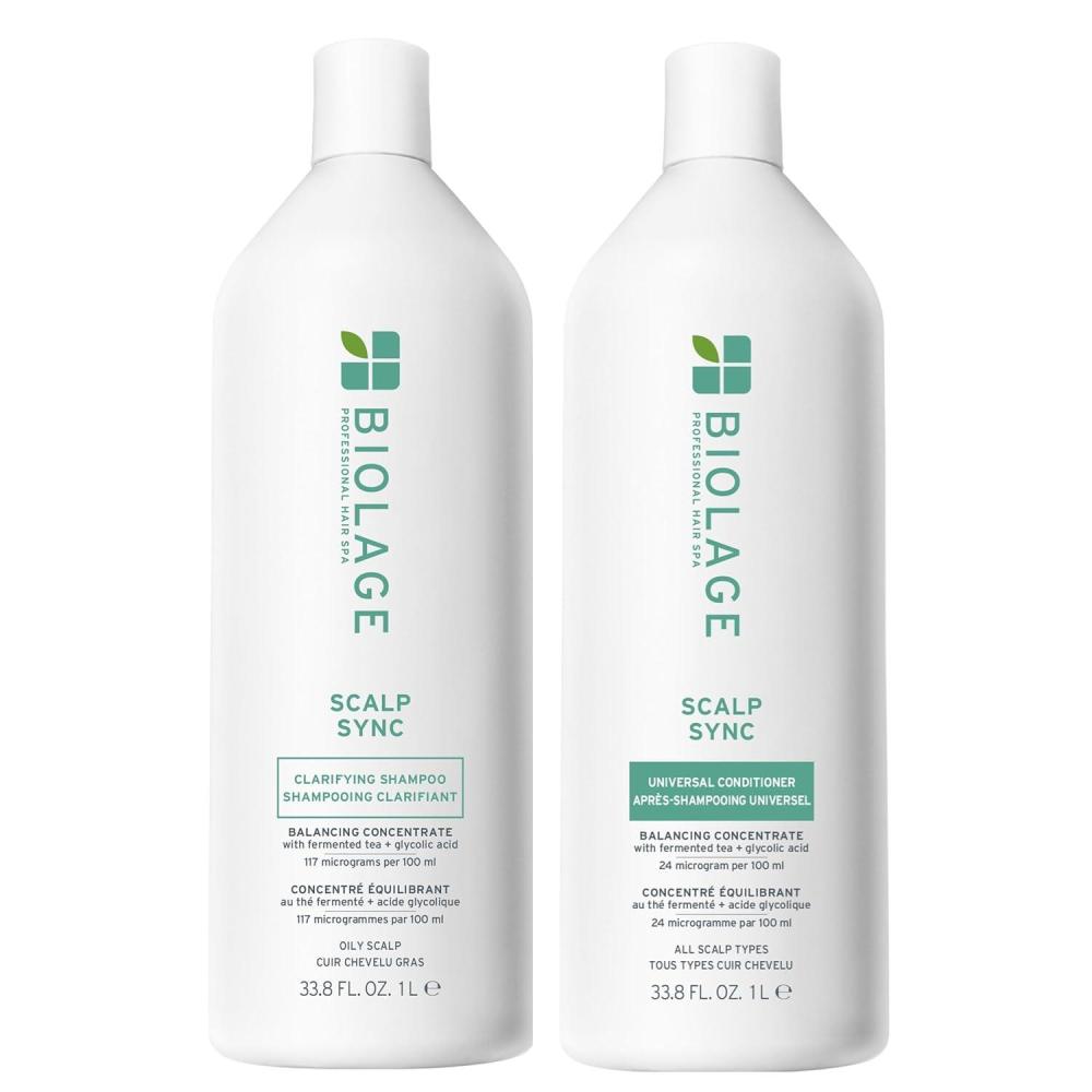 image:imageBiolage Scalp Sync Clarifying Shampoo amp Universal Conditioner Set  Removes Residue Buildup amp Excess Oil Paraben amp SiliconeFree For Oily Hair amp Scalp Vegan 338 Fl Oz