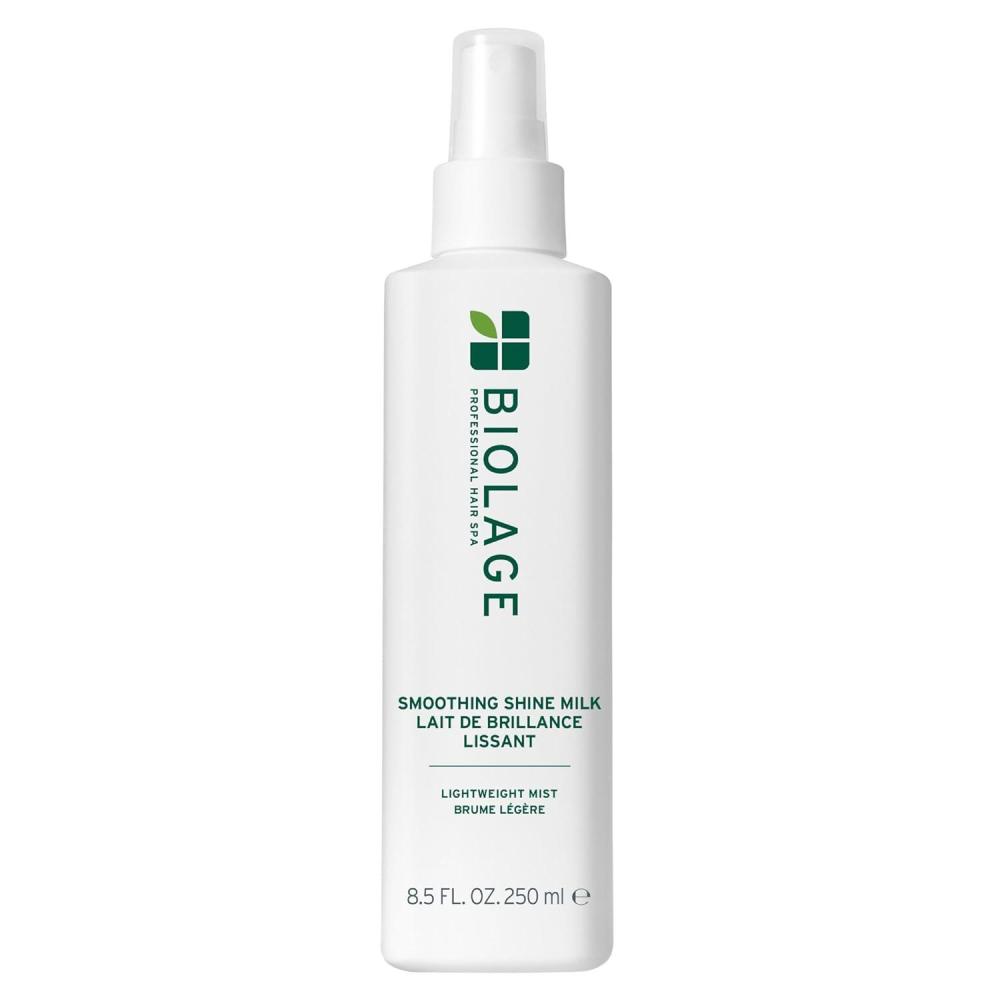 image:imageBiolage Smooth Shine Milk  Smoothing LeaveIn Spray Adds Shine Reduces Frizz Lightweight Hold Styling Primer Vegan amp ParabenFree85 Fl Oz Pack of 1