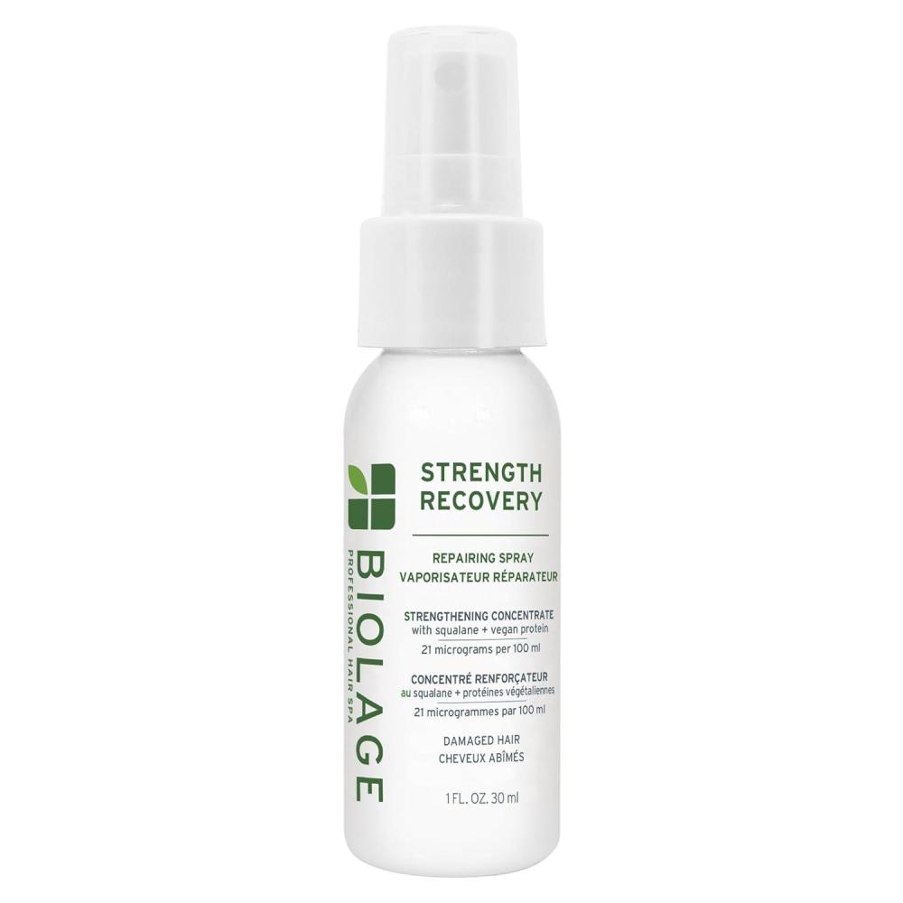 image:imageBiolage Strength Recovery Repairing Spray  LeaveIn Treatment Strengthens amp Repairs Damaged Hair Heat Protectant Detangling LeaveIn Treatment With Olive Squalane amp Vegan Proteins1 Fl Oz Pack of 1