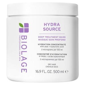 Biolage Hydra Source Deep Treatment Mask – Nourishes & Smooths, For Dry Hair, Infused with Micro-Filtered Aloe Vera & Fermented Hyaluronic Acid(16.9 Fl Oz)